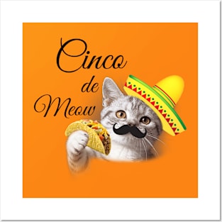 Cinco de Meow Posters and Art